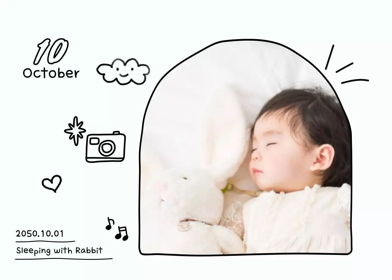 Kalender foto Tahun Baru yang lucu