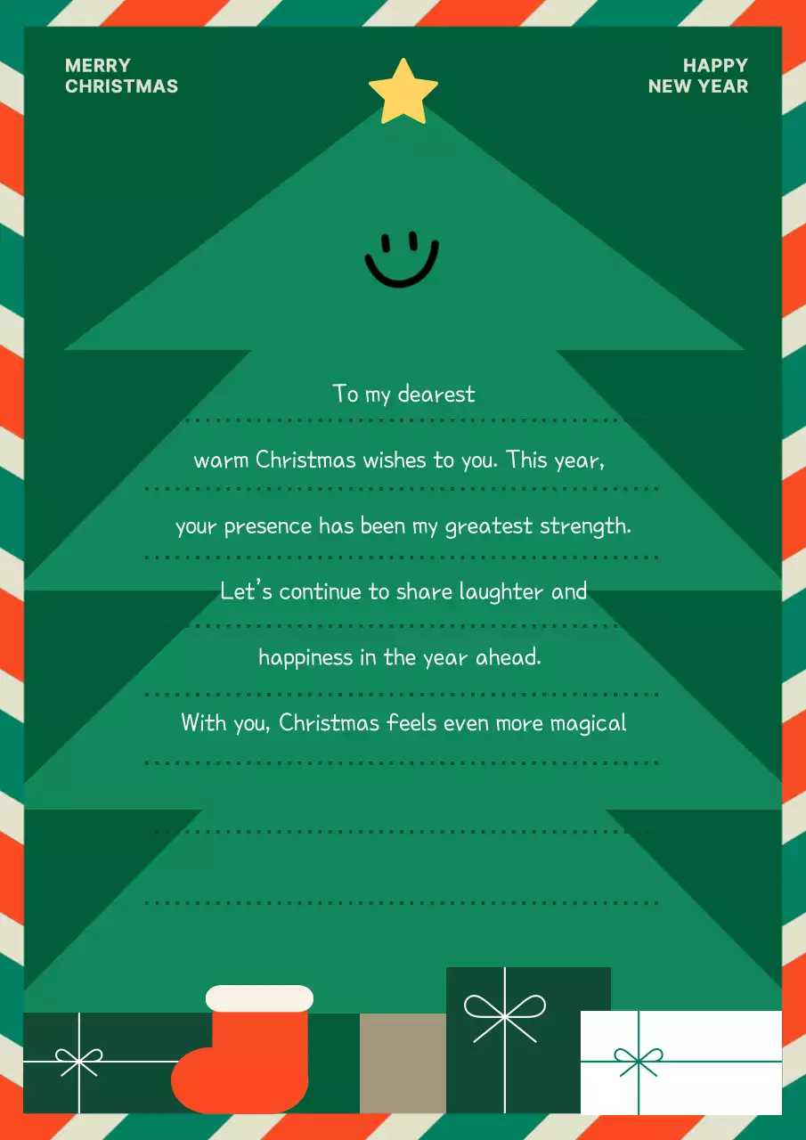 Green Traditional Christmas Card Poster