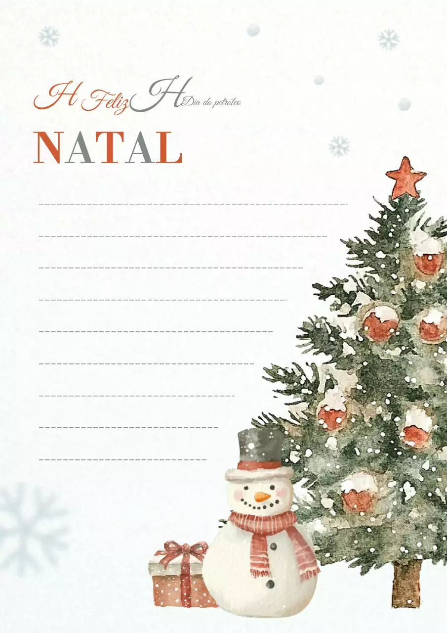 Um simples postal de Natal em branco