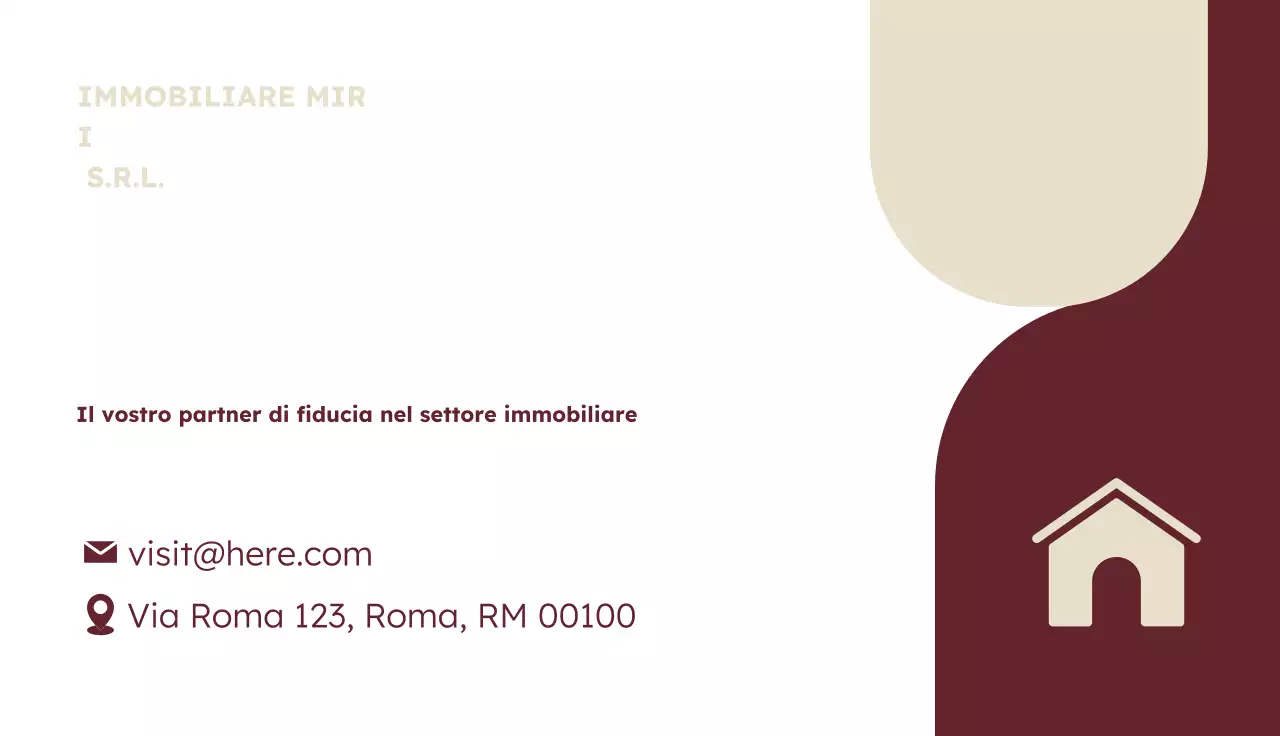 scheda immobiliare moderna in marrone