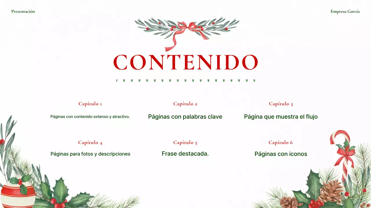 Planificador de fondo navideño en rojo y verde