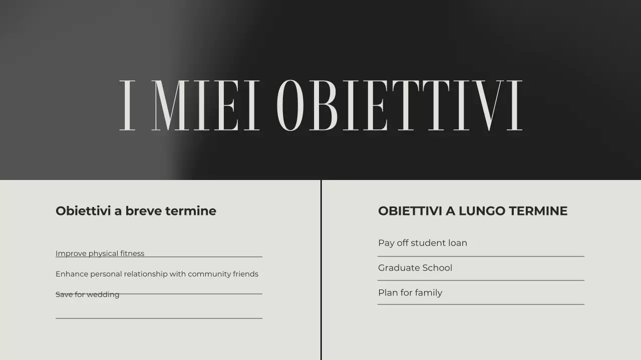 estetica grigia classica introduzione presentazione portfolio