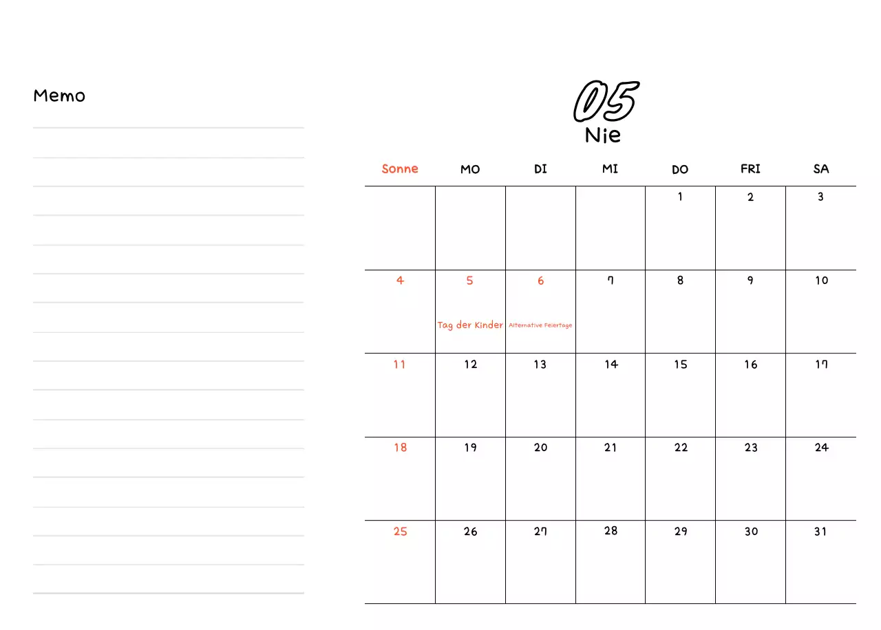 Weißes und hübsches Neujahrstagebuch