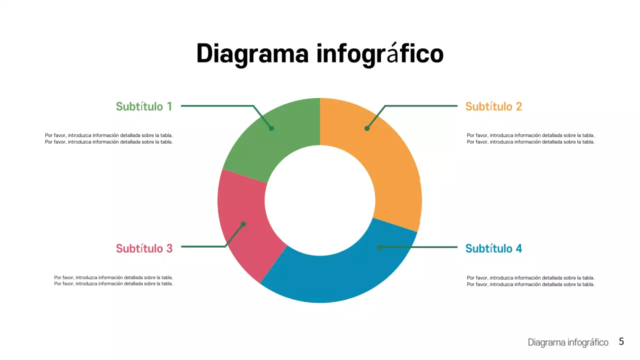 arco iris moderna plantilla de presentación infográfica