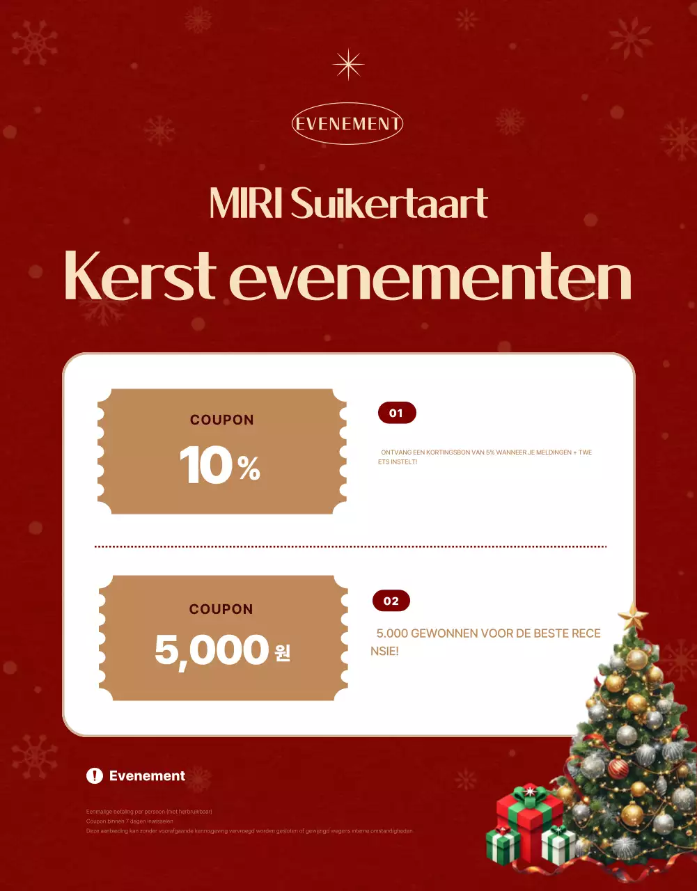 Rode vintage kerstadvertentie