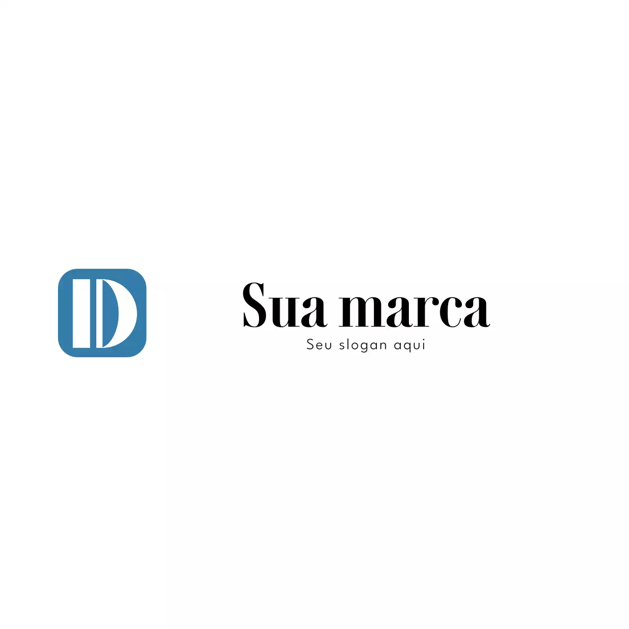 logótipo de marca moderno azul
