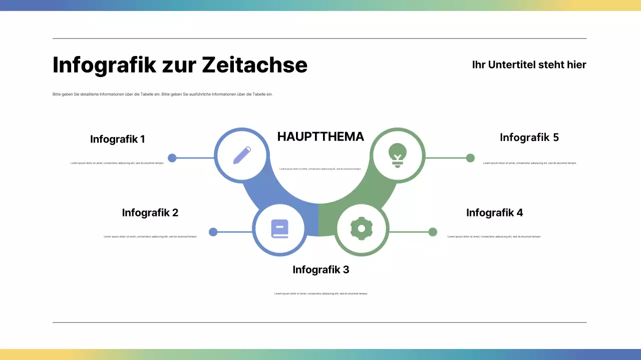 regenbogen moderner infografischer leitfaden