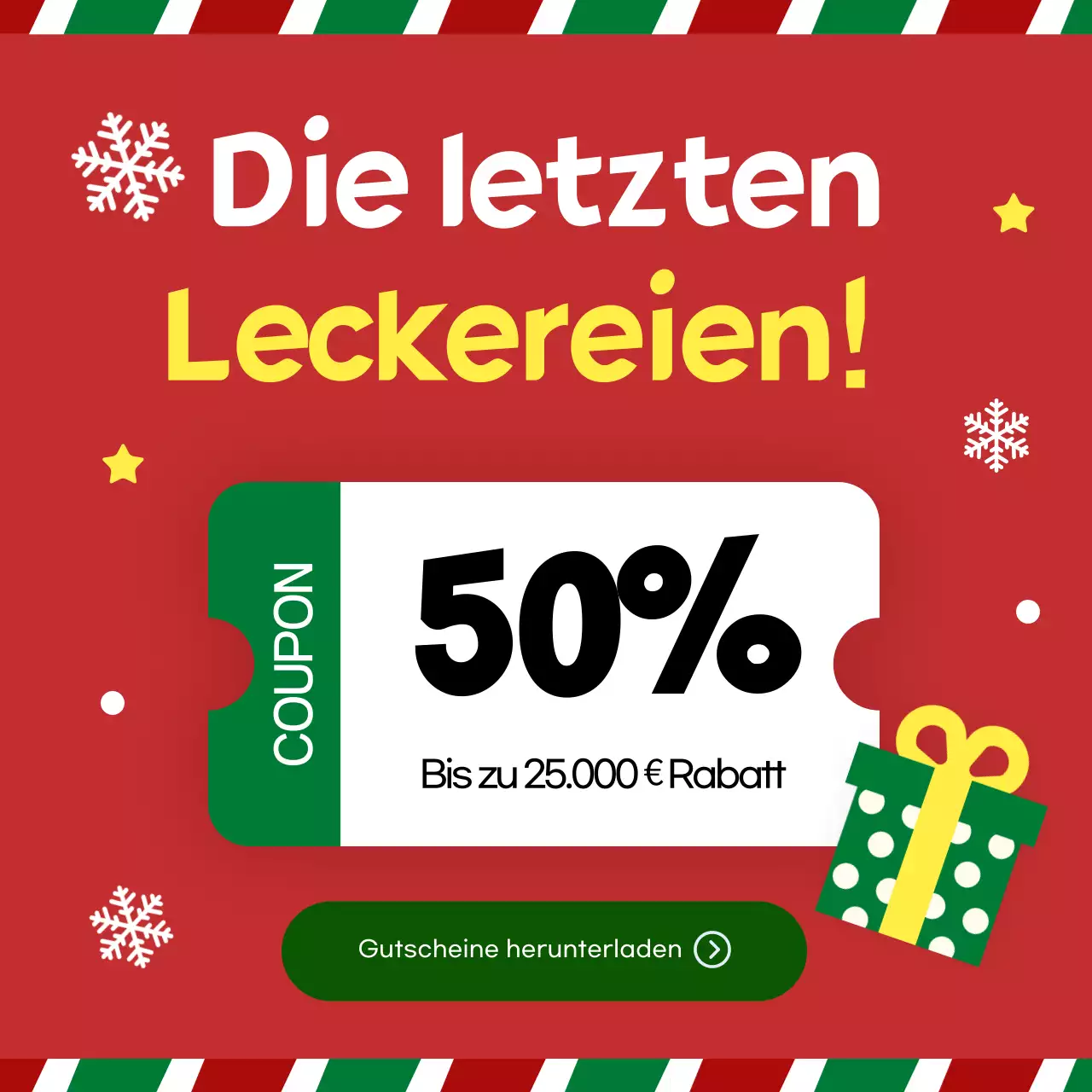 Green Simple Weihnachts-Gutschein