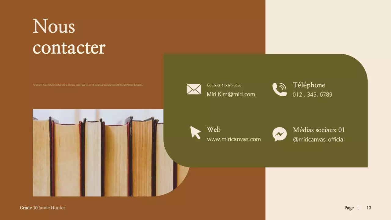 biographie classique beige pour l'annonce de l'école