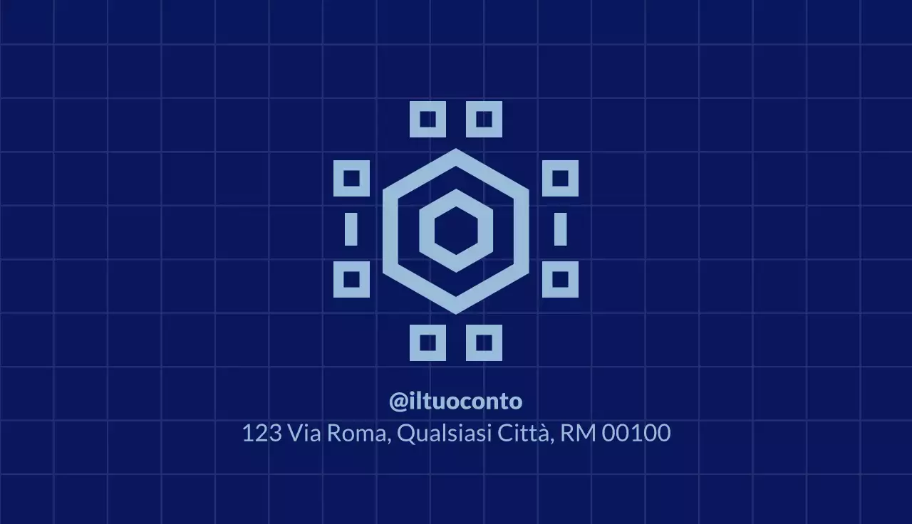 biglietto da visita moderno blu