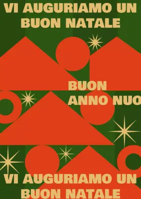 Biglietto di Natale con geometria astratta