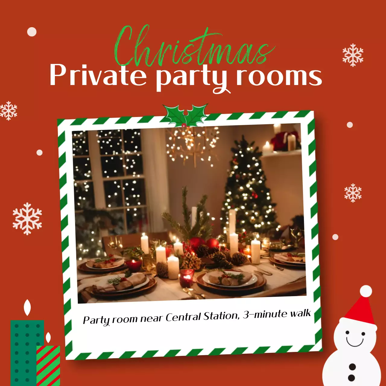 Red Traditional Christmas Promotion Social Media Post