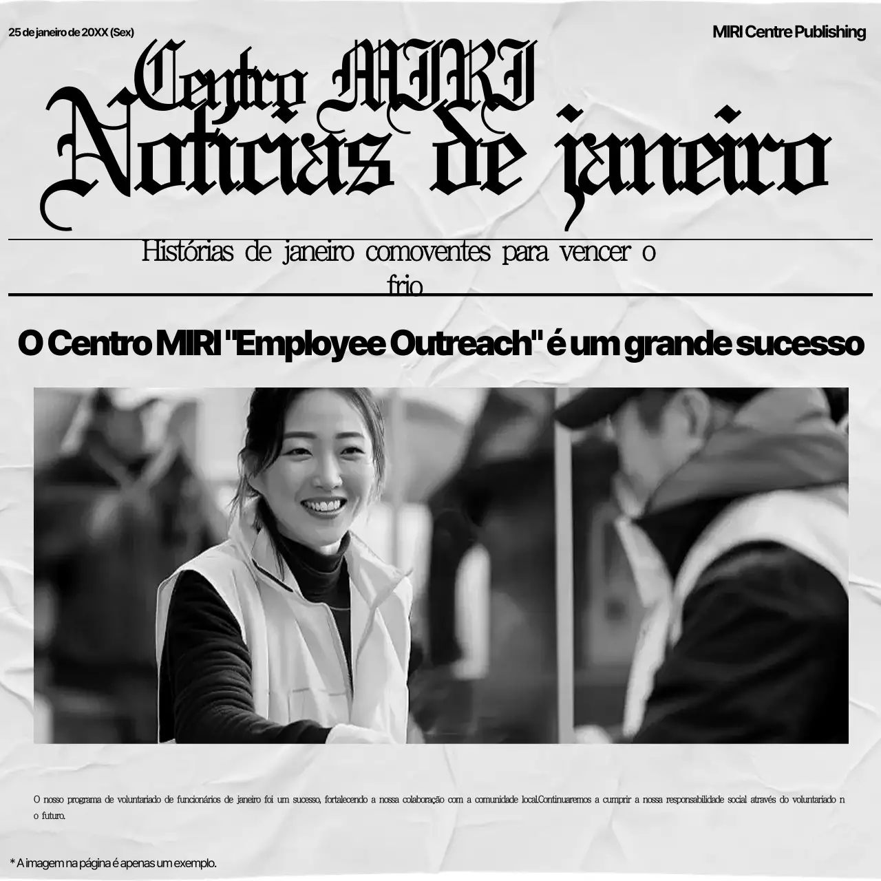 Relatórios de divulgação clássicos a preto e branco