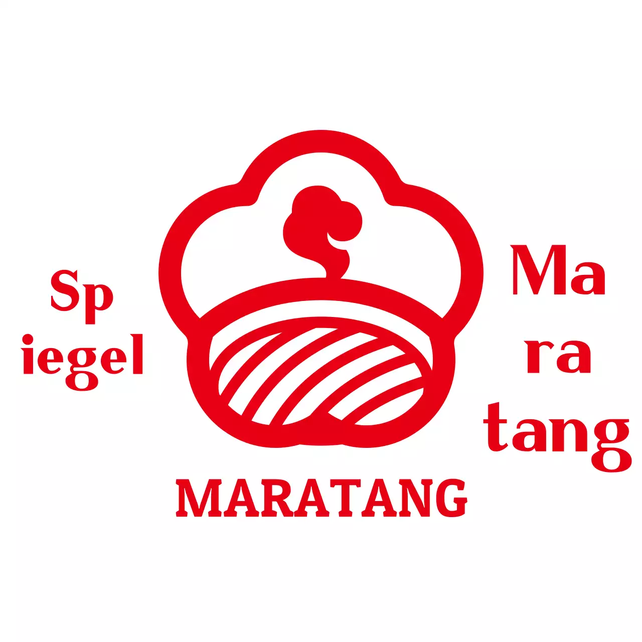 Rotes einfaches Lebensmittel-Logo