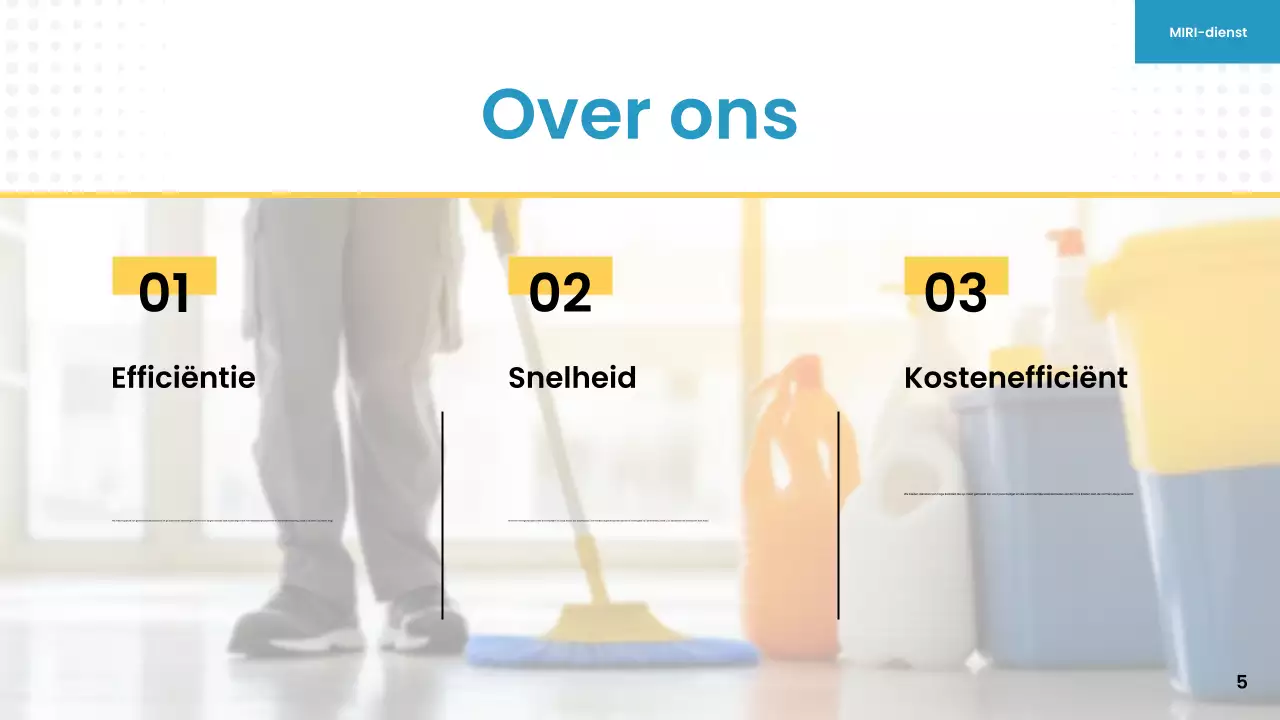 blauw geel modern schoonmaakservice promotie