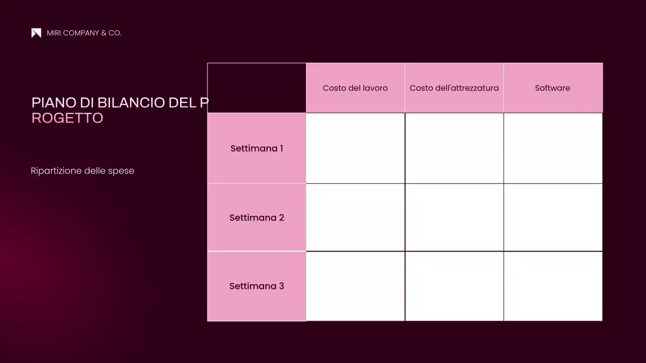 documento di proposta di progetto rosa moderno