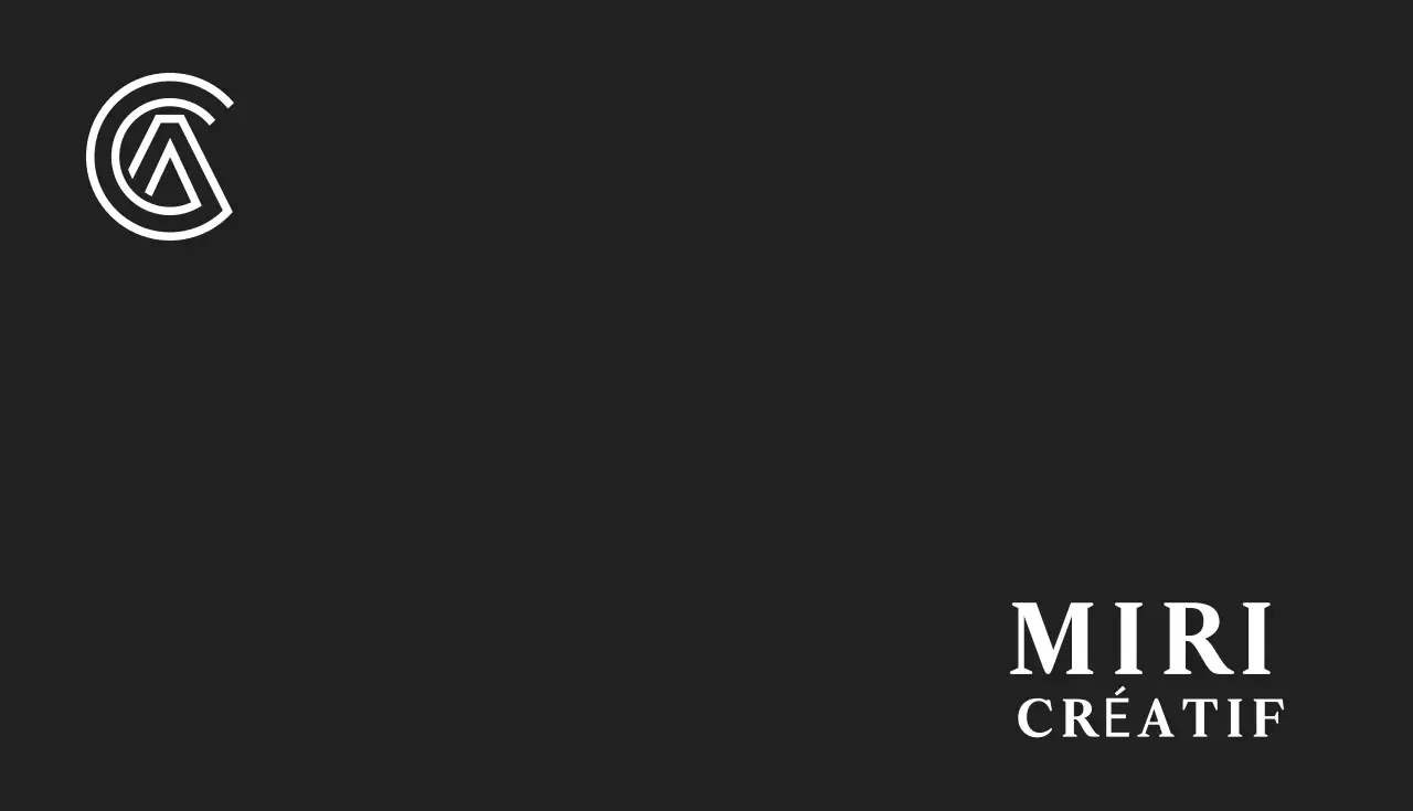 Carte de visite moderne noire