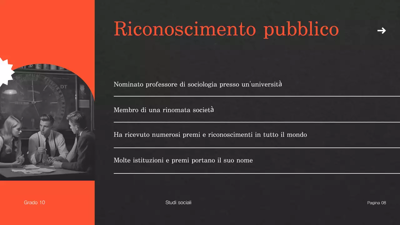 Modello di presentazione biografica vintage beige