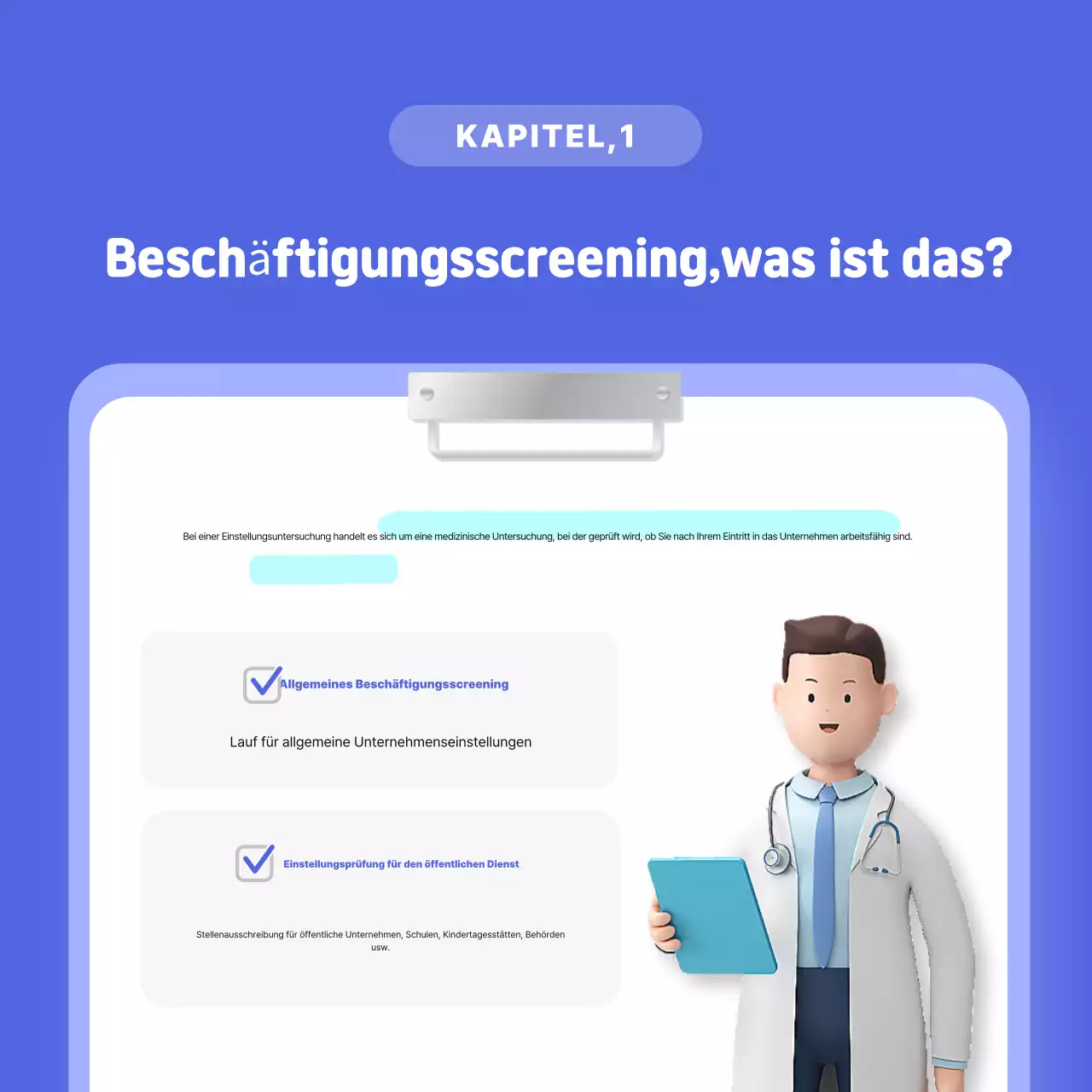 Blue Modern Recruitment Screening Guide
