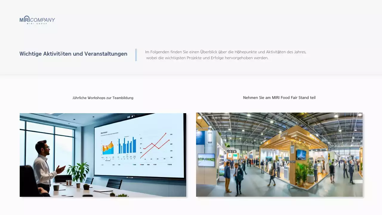 Weißes modernes Unternehmen Jahresendbericht