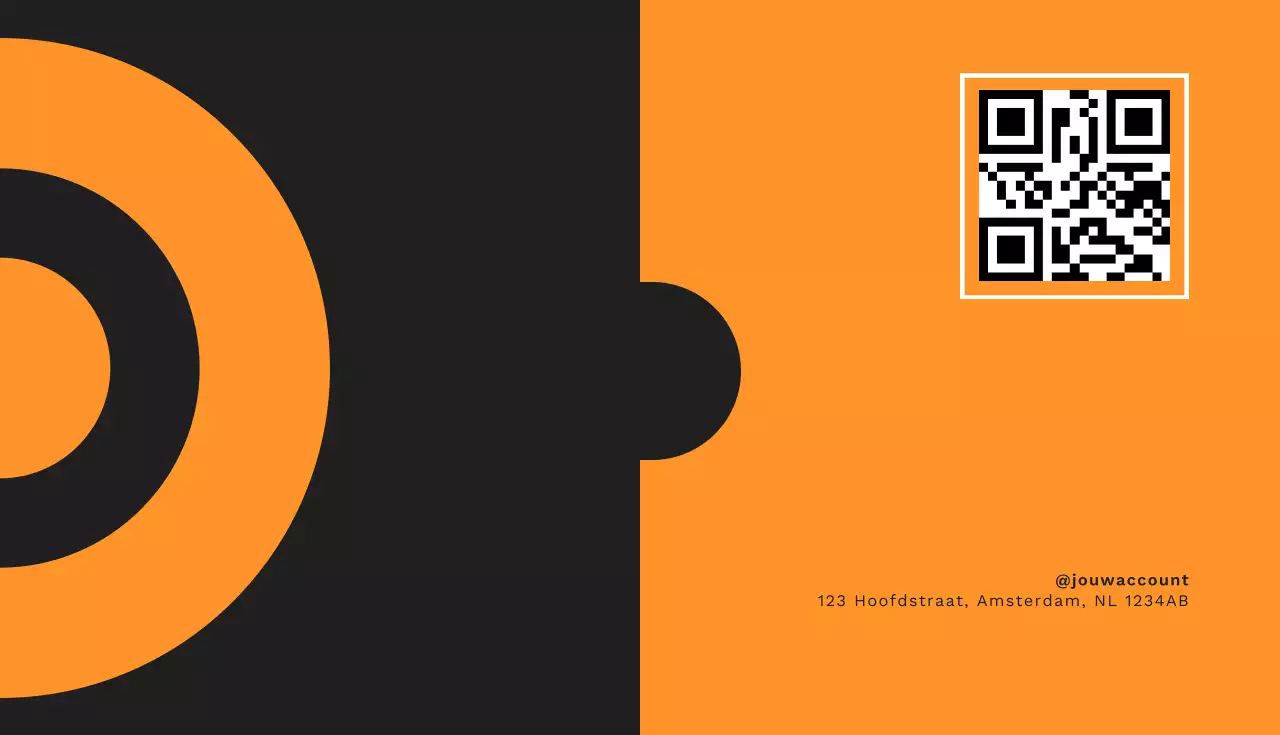 abstract oranje visitekaartje