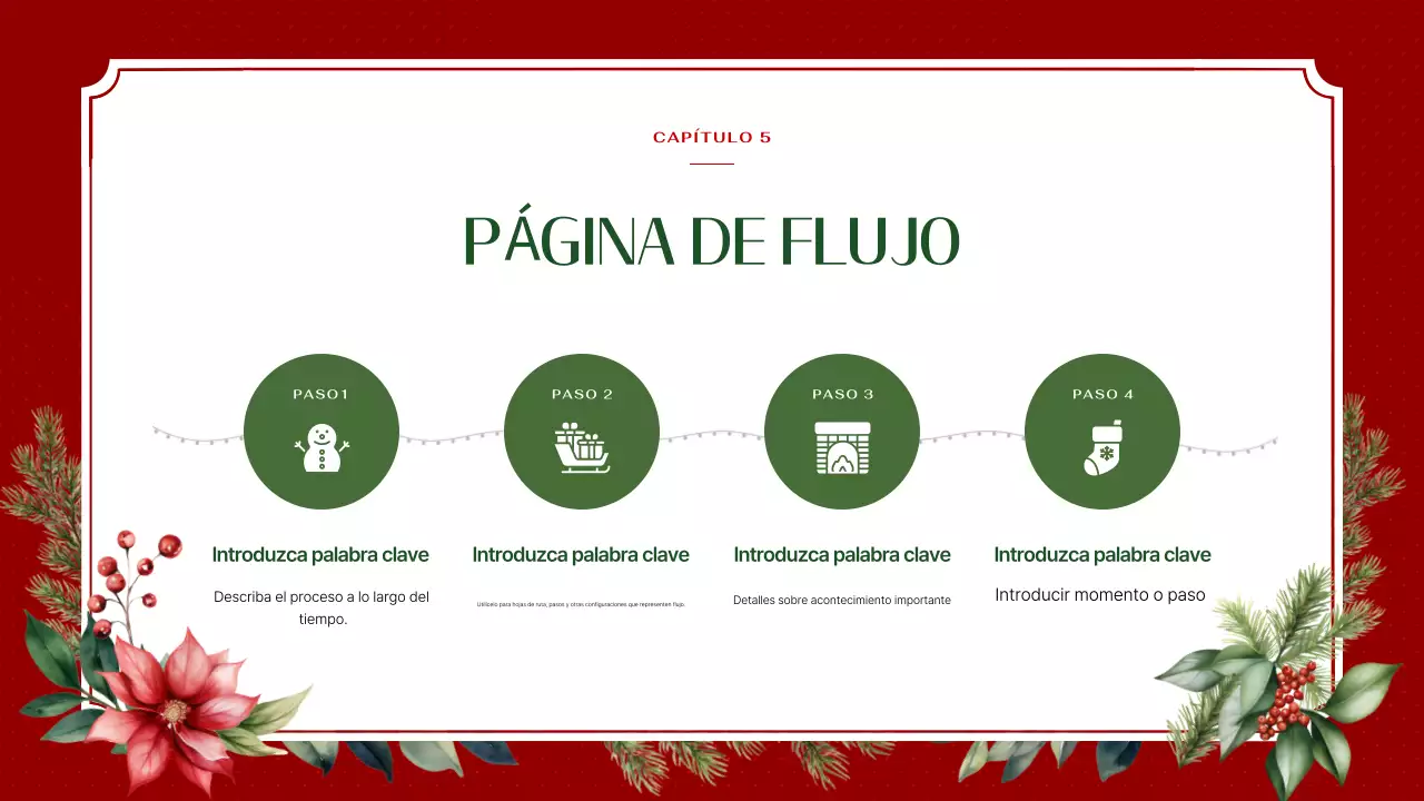 Lujoso planificador de fondo navideño en rojo