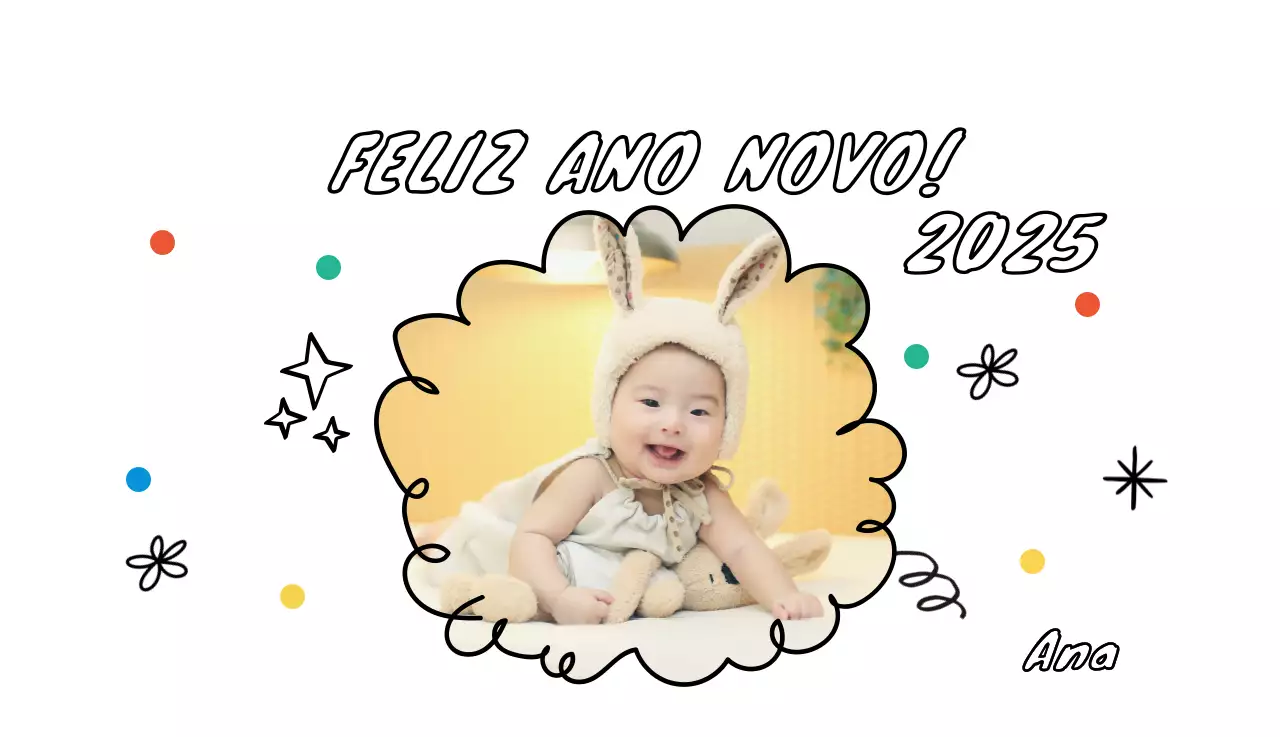 Calendário fotográfico amarelo e giro