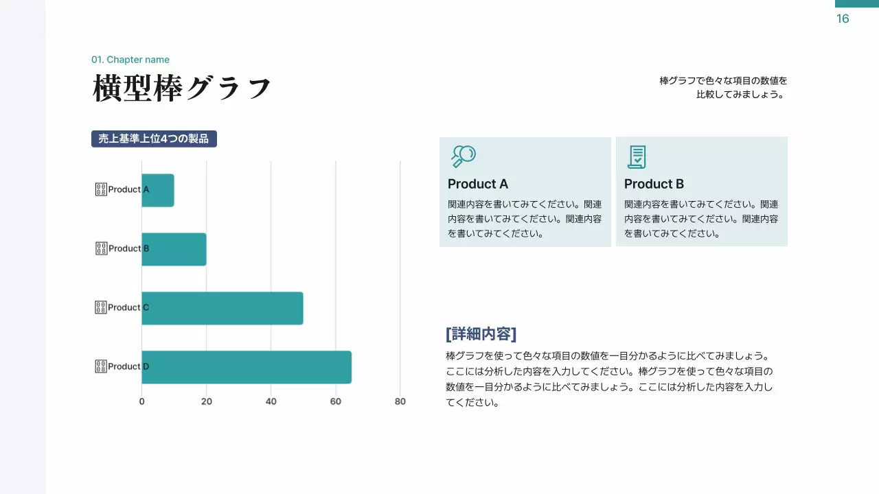 青 シンプル プラン プレゼンテーション