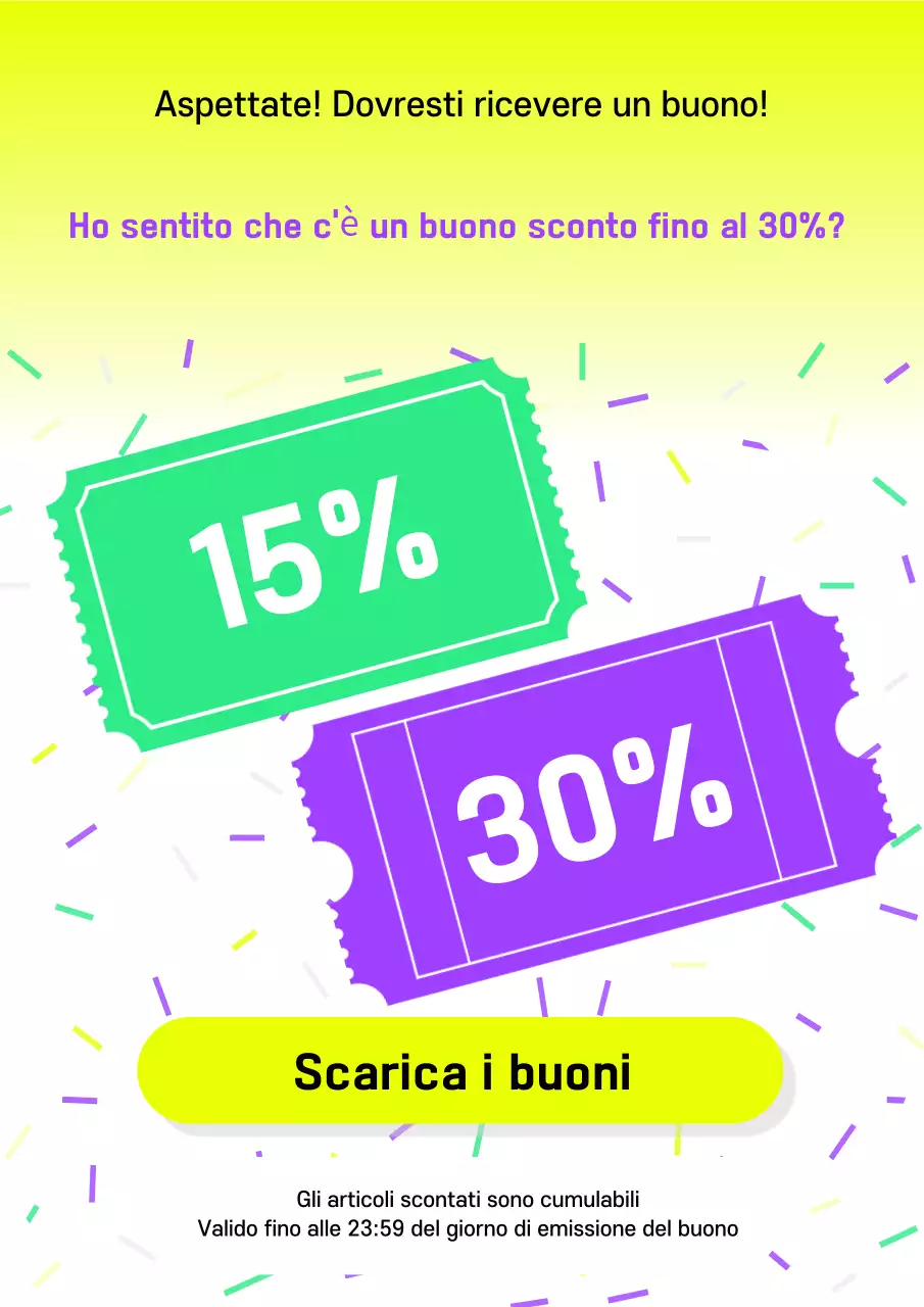 Promuovete i coupon in uno stile giallo e viola