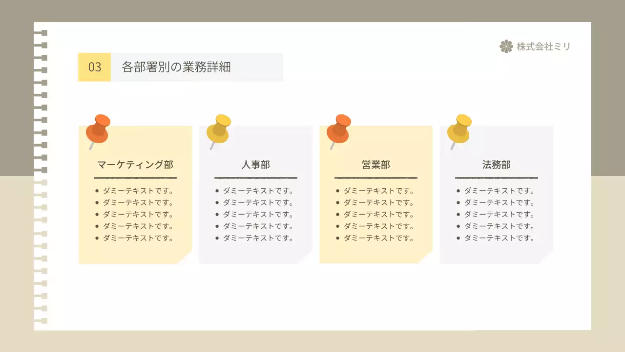 ベージュ シンプル マニュアル プレゼンテーション