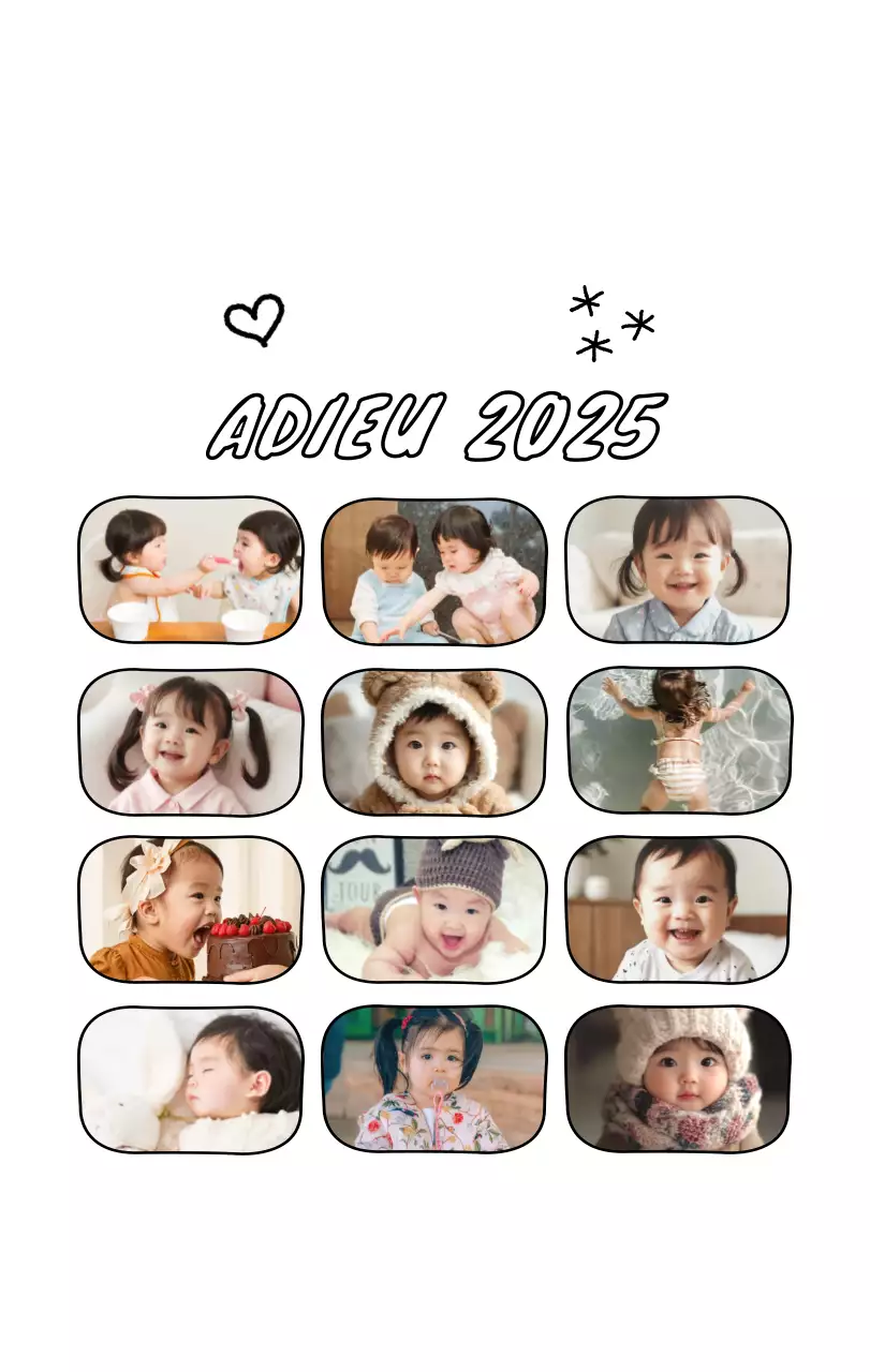 Calendrier photo du Nouvel An