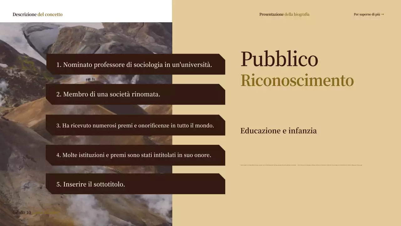 classe biografica vintage beige