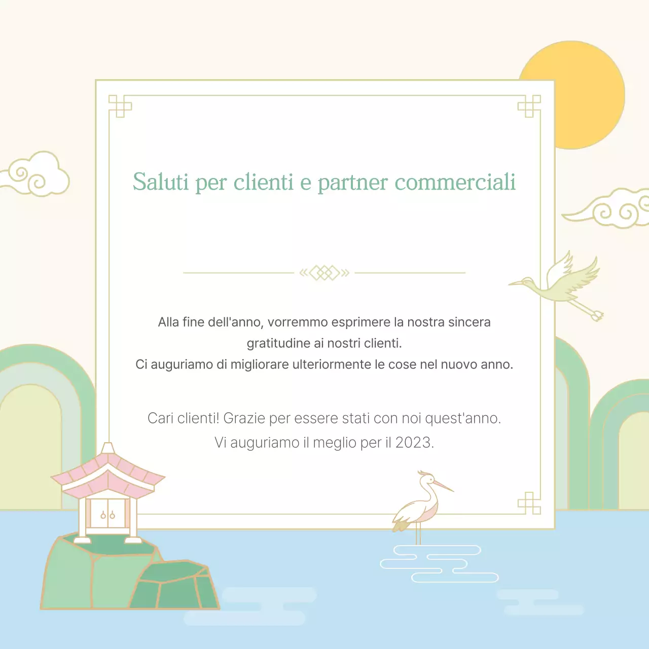 Auguri tradizionali di buon anno con la menta