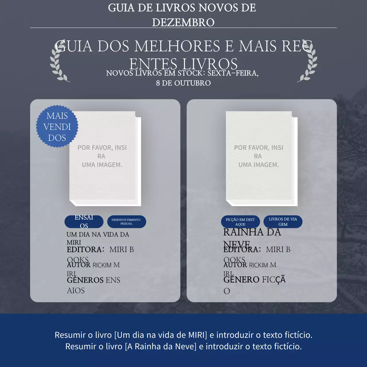 Promover o guia do livro clássico cinzento