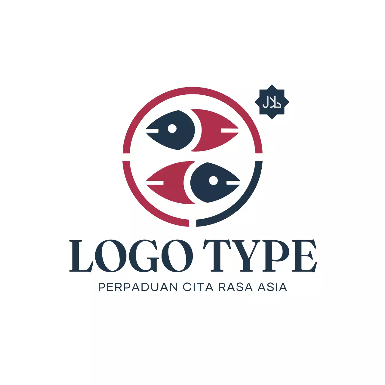 Red Minimal Design Logo