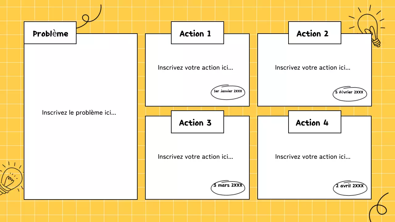 jaune brainstorming infographie présentation