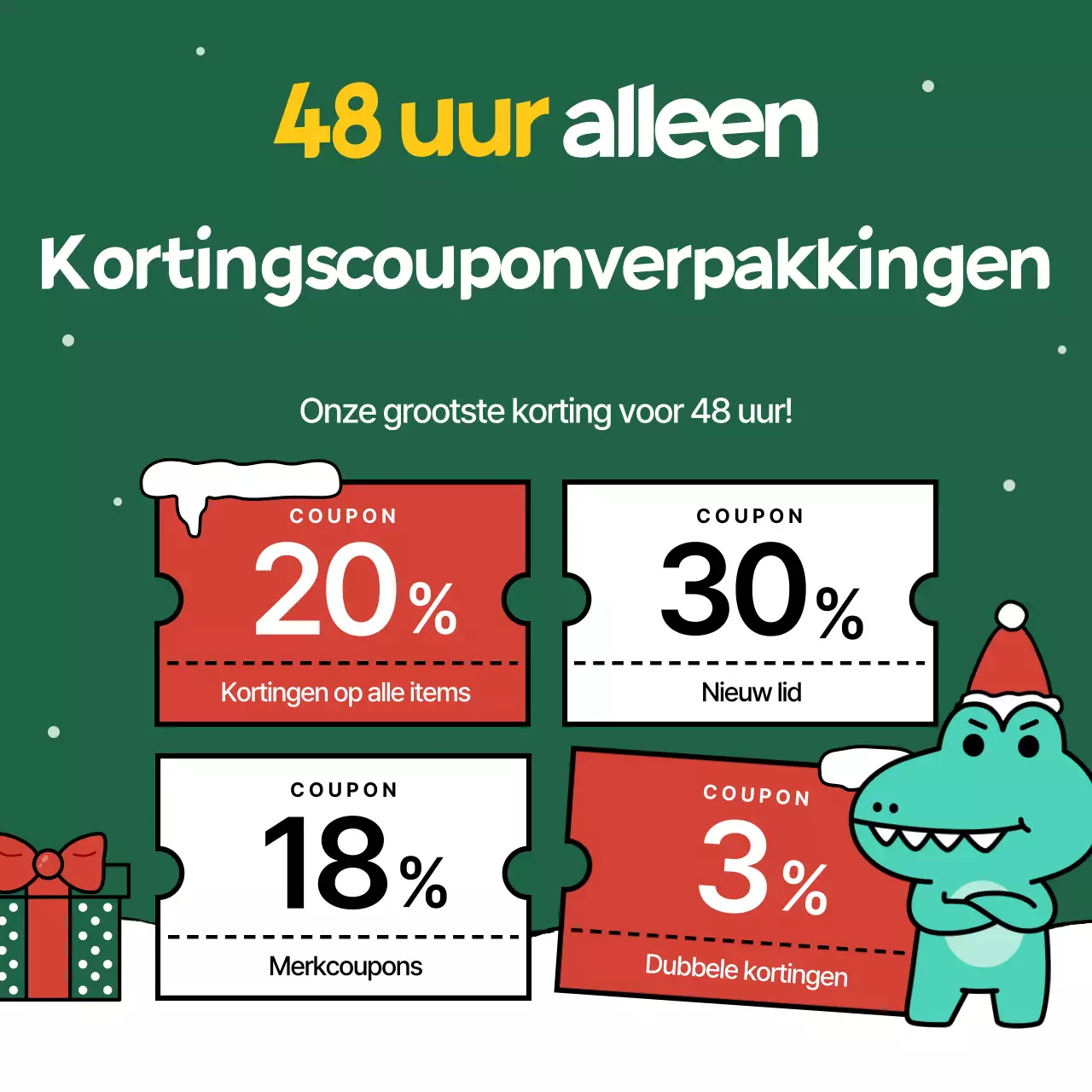 Red Christmas-marketingpromotie voor de feestdagen