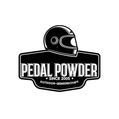 Schwarzes Retro-Motorrad-Logo