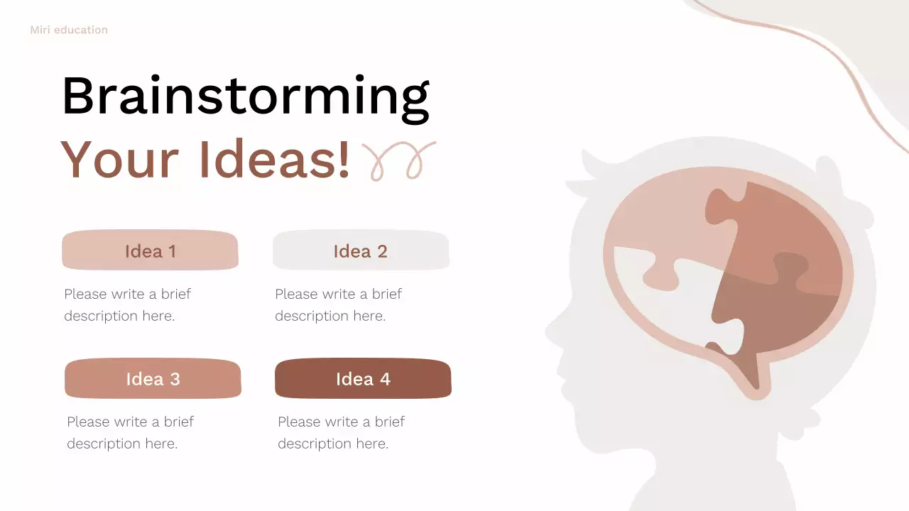 Presentasi Panduan Brainstorming Modern Beige