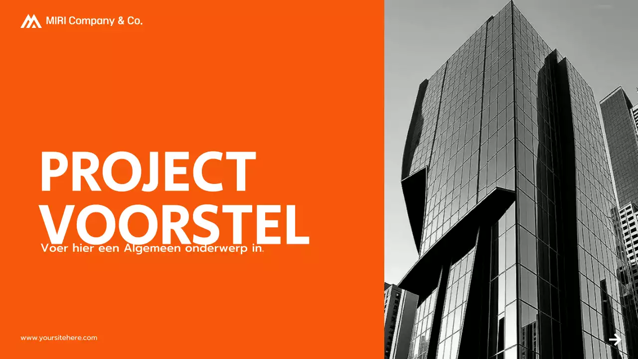 presentatie oranje modern projectvoorstel