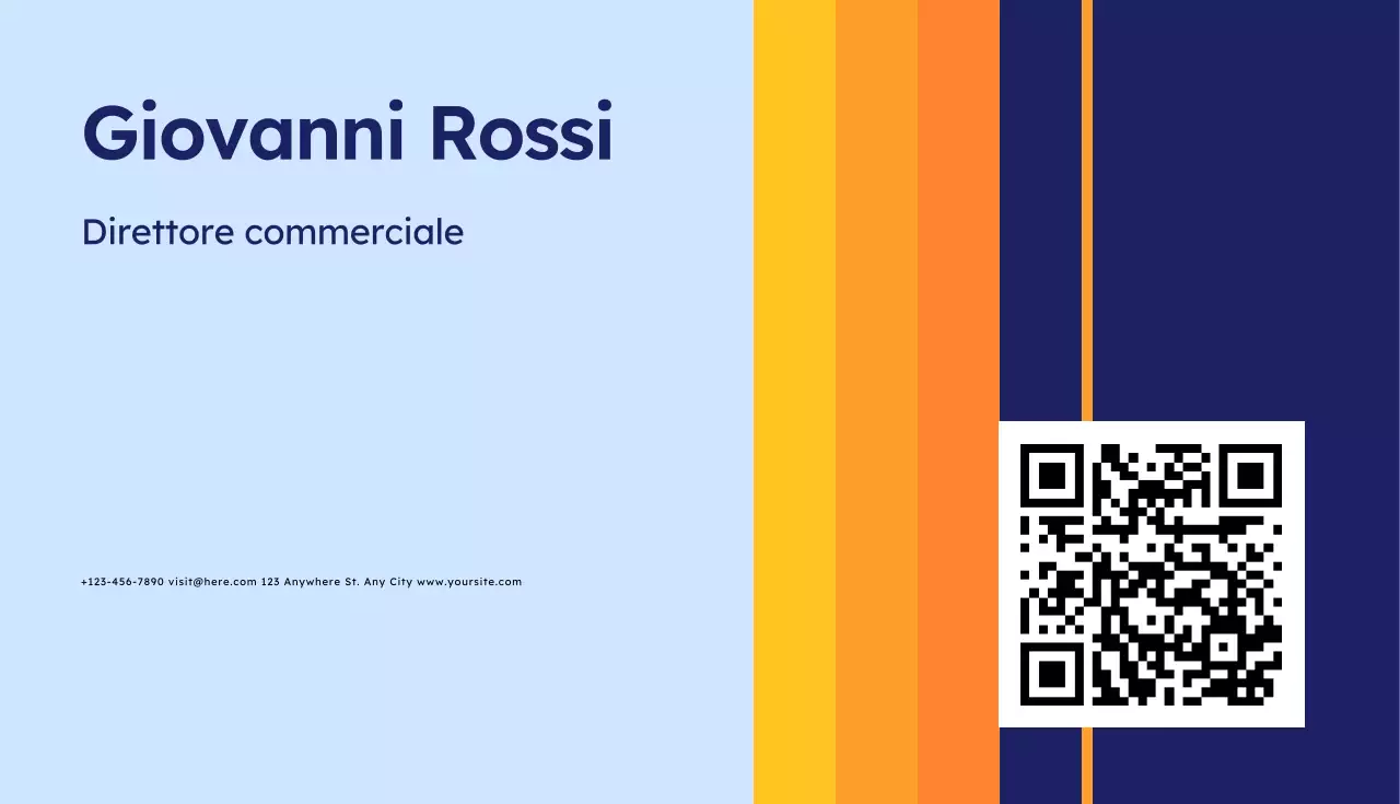 biglietto da visita moderno blu