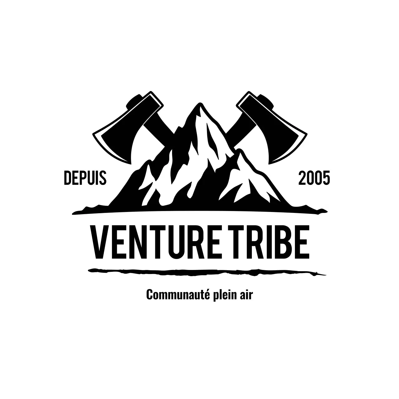logo noir rustique aventure