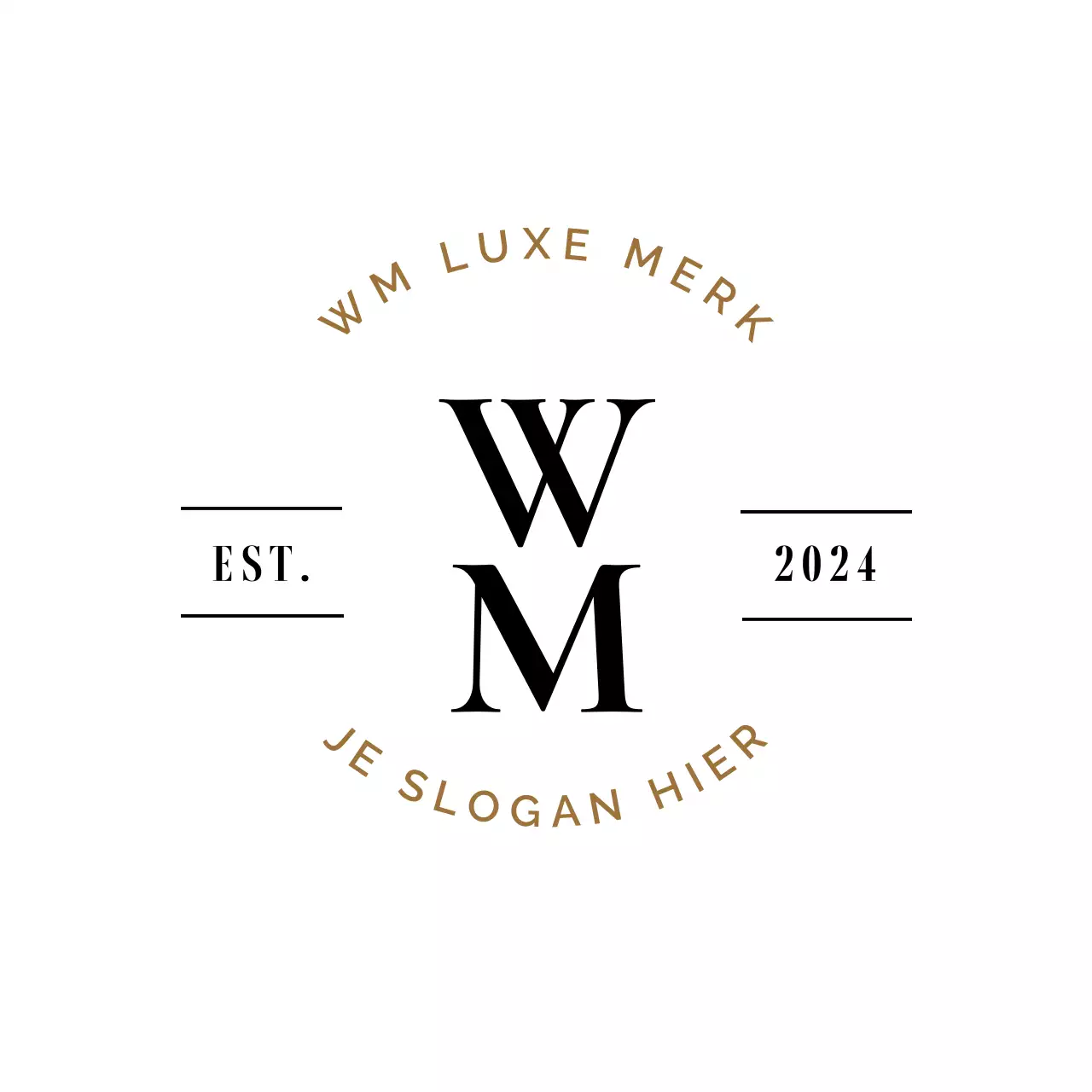 zwart luxe merklogo