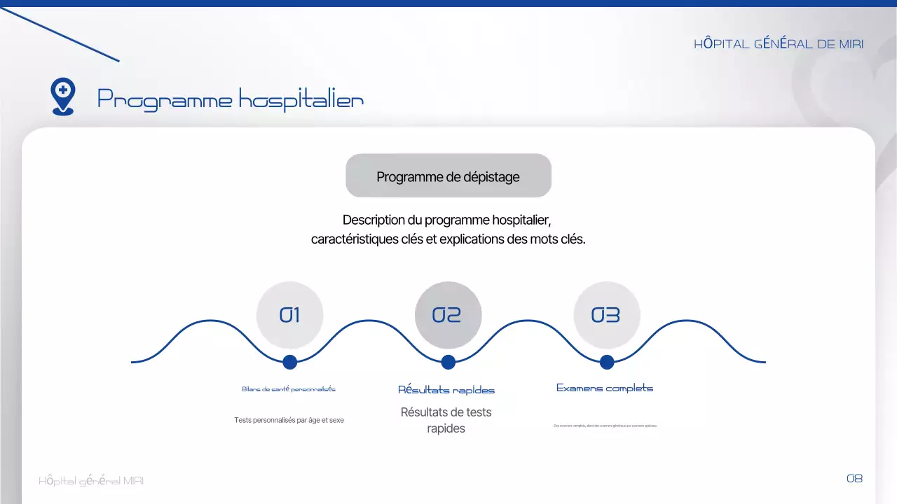 Communiquer des informations sur l'hôpital moderne Farang