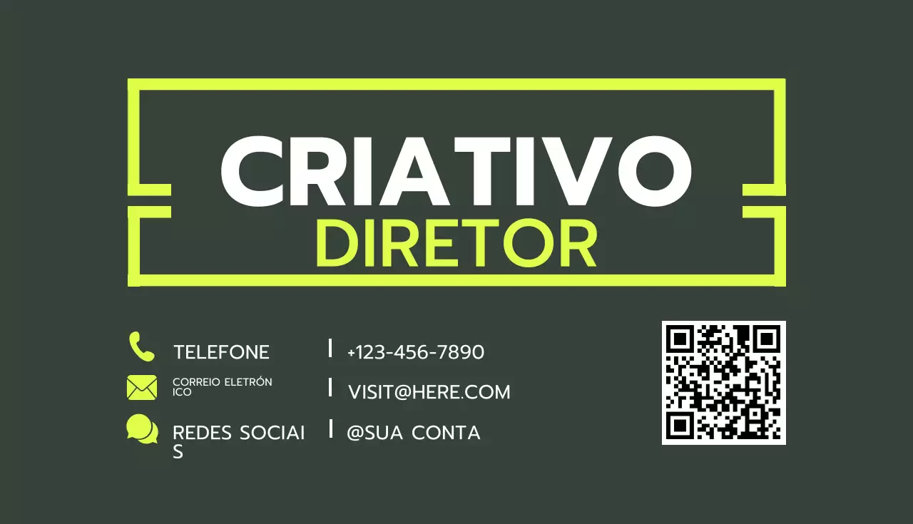 Cartão de visita moderno verde