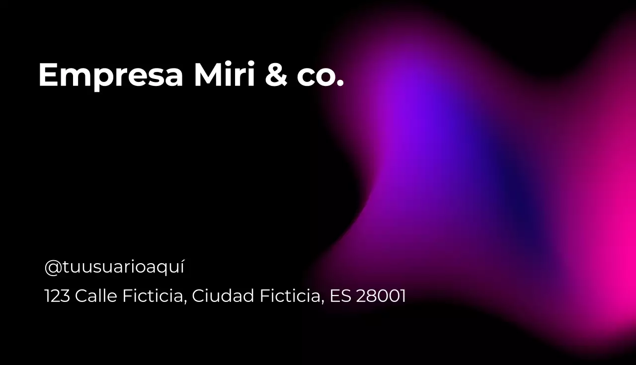 tarjeta de visita moderna rosa