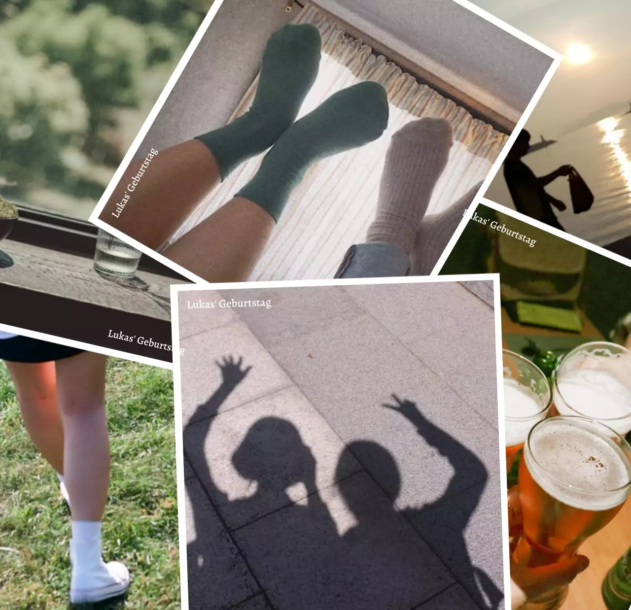 Fotokalender mit alten Erinnerungen und Fotorahmen