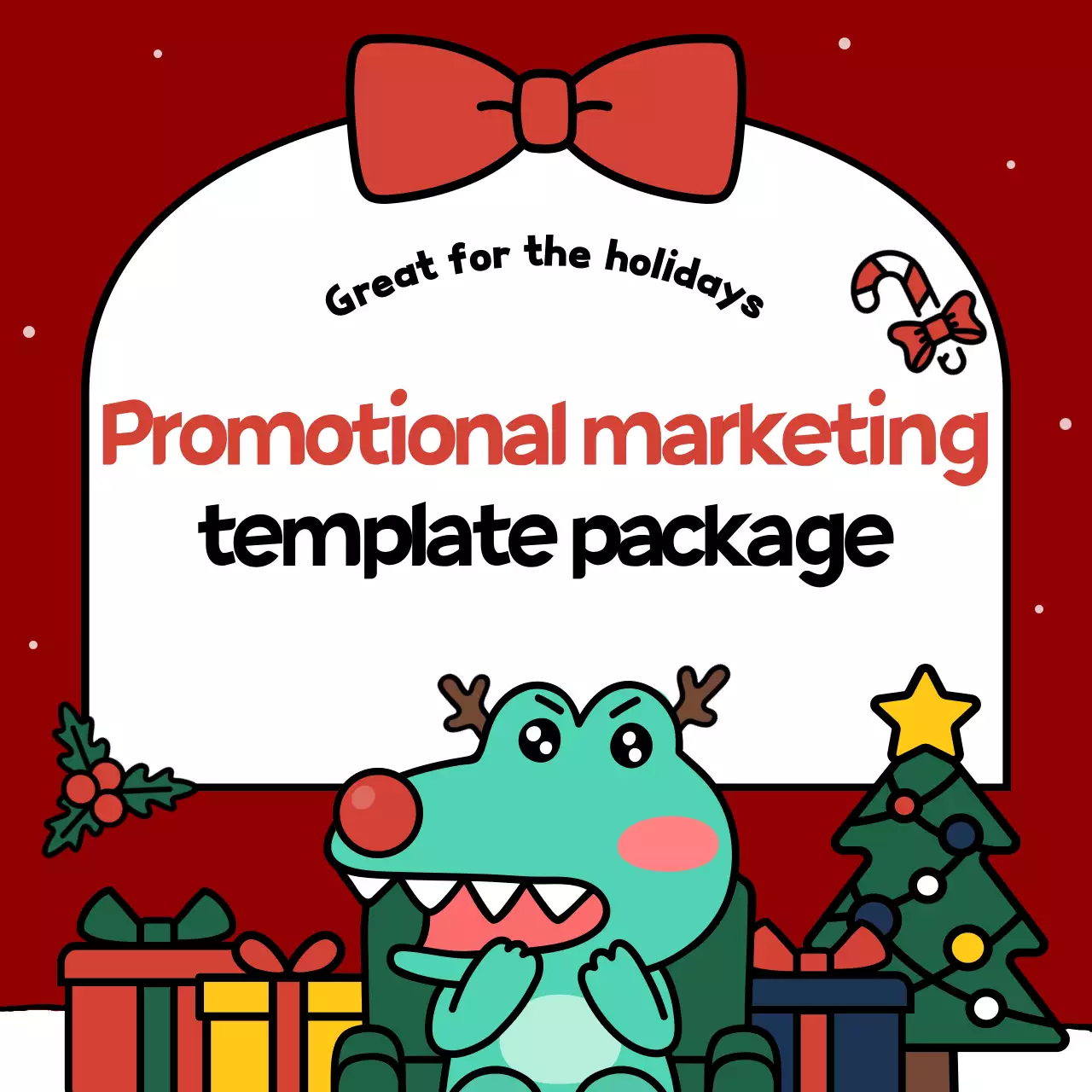 Carrossel de promoção de feriado de desenho animado vermelho no Instagram