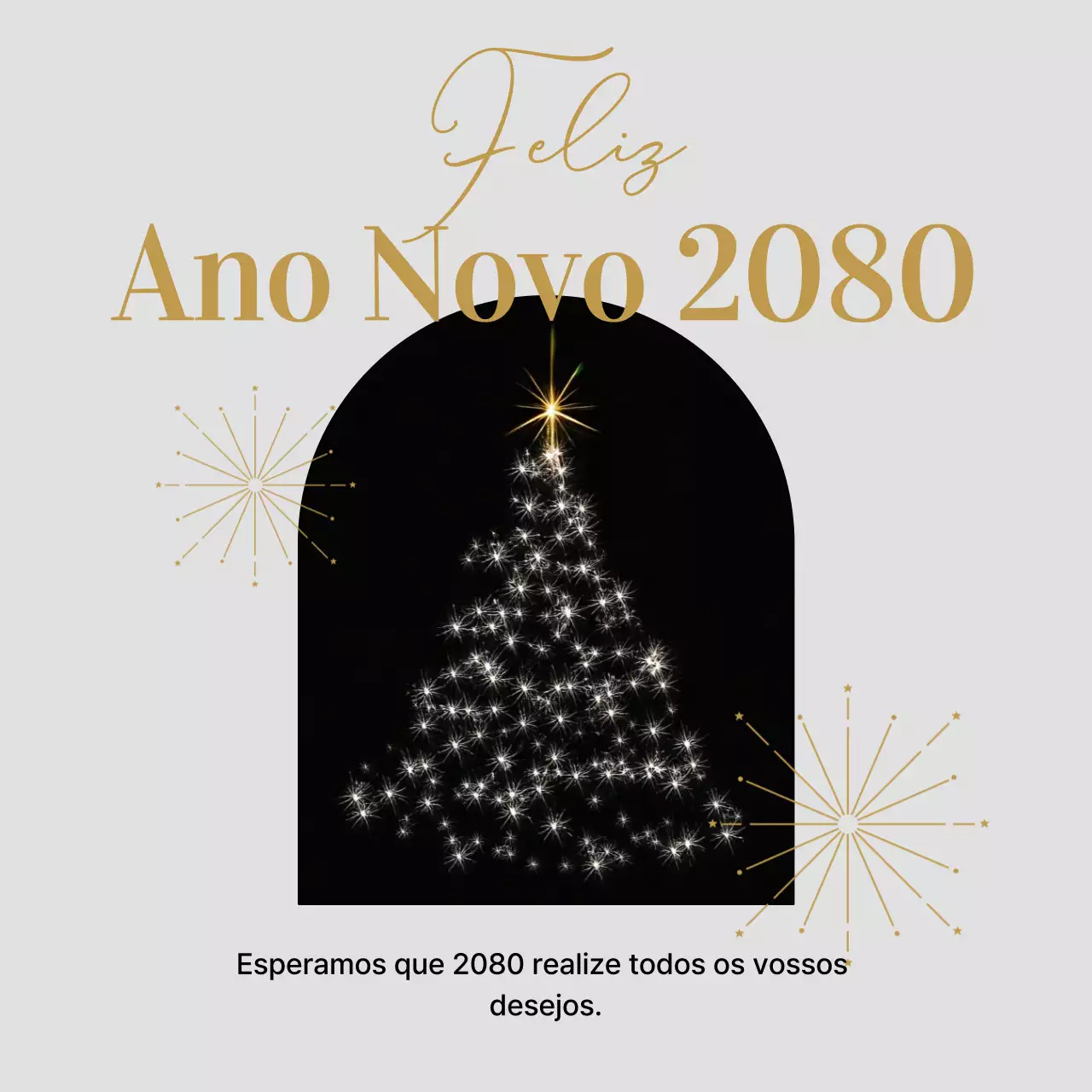 Celebração de Ano Novo simples e cinzenta