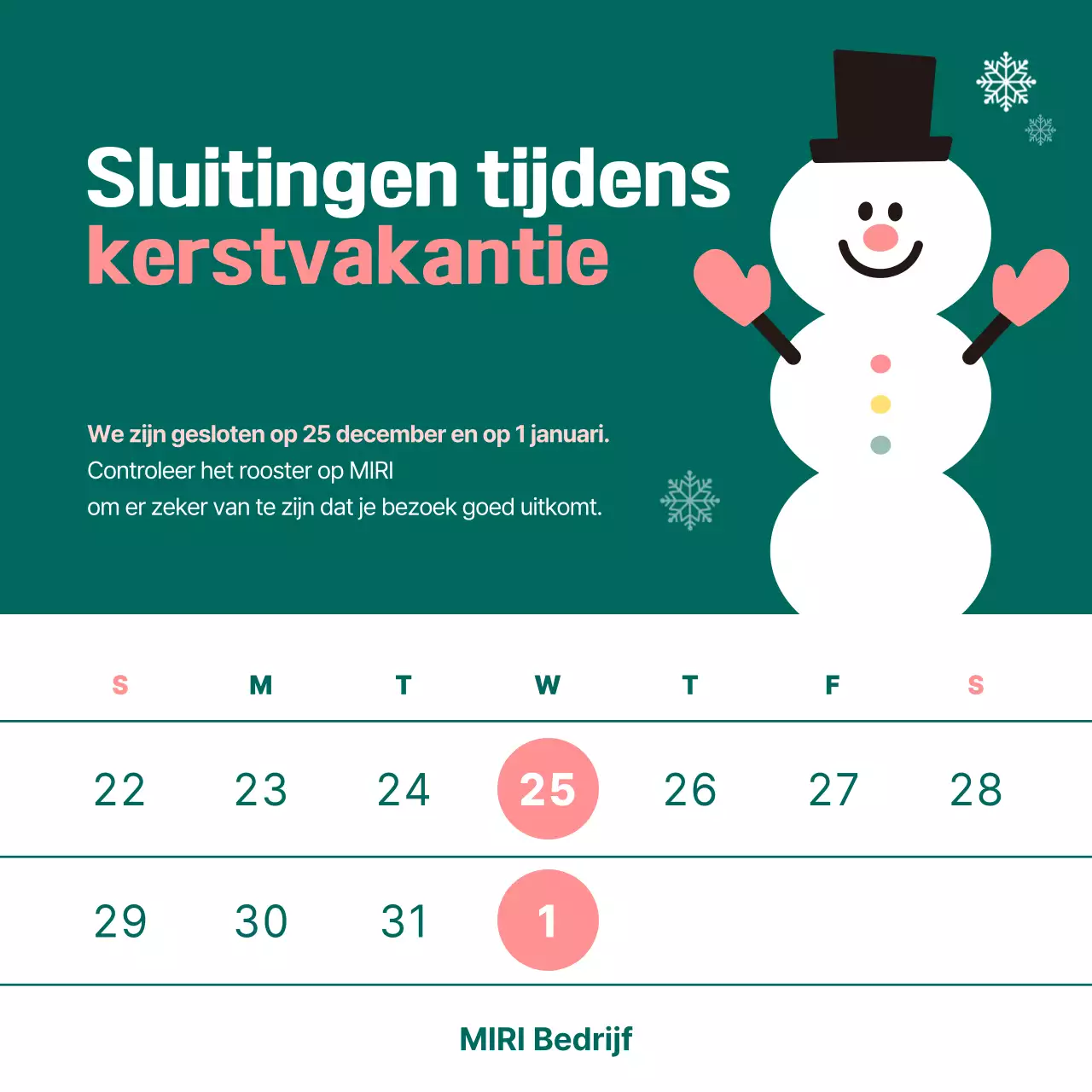 Aankondiging sluiting Green Simple